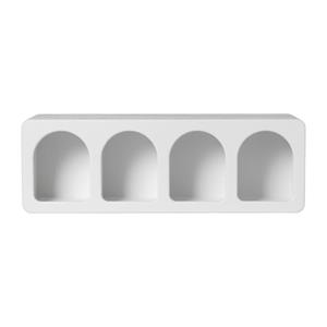 Xenos 4 vakkenkast Zaha organic - MDF - wit - 20x60x15 cm