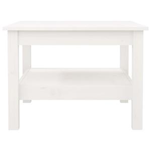 vidaXL Salontafel 55x55x40 cm massief grenenhout wit