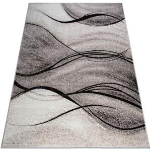 Home affaire Teppich "Tritom", rechteckig, mit besonders weichem Flor, Kurzflor, modernes Wellen Muster