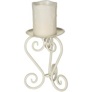 Ambiente Haus Kaarsenstandaard Kaarshouder in antiek wit - (H) 20 cm (1 stuk)