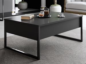Mobistoxx Salontafel LUXANA 90 cm antraciet/zwart