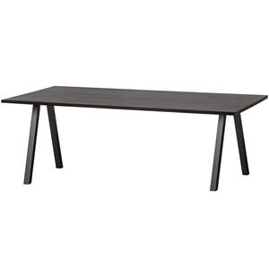 WOOOD COMBI-TABLO: TAFEL EIKEN BLACKNIGHT 200X90 & 2-STAND [fsc]