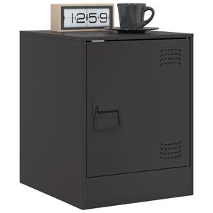 vidaXL Nachtkastjes 2 st 34,5x39x44 cm staal zwart