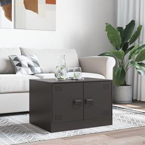 vidaXL Salontafel 67x50x44 cm staal zwart