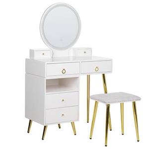Beliani  YVES - Kaptafel - Wit - MDF
