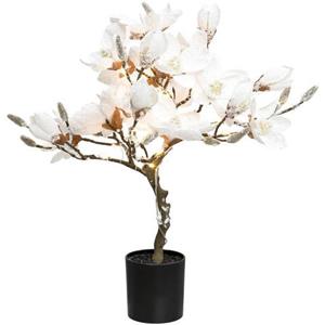Creativ deco Kunstplant MAGNOLIE besneeuwd, hoogte ca. 58 cm, met 20 leds