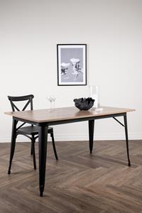Nohr Eettafel Jerae 140 x 80cm - Walnoot/Zwart
