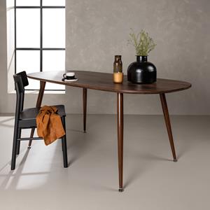 Nohr Deens Ovale Eettafel Siarra MDF, 180 x 90cm - Donkerbruin - Ovaal