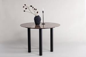Nohr Ronde Eettafel Kayleen Marmerlook, 106cm - Zwart
