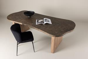 Nohr Organische Eettafel Jenevieve Marmerlook, 230 x 100cm - Bruin