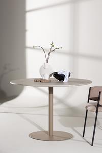 Nohr Ronde Eettafel Tu Marmerlook, 110cm - Beige
