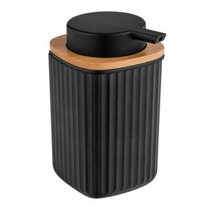 WENK o Zeepdispenser Rotello Zwart Bamboe Detail