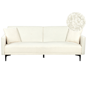 BELIANI Slaapbank 3-zits bouclé off-white LUCAN