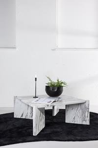 Nohr Salontafel Layce Marmerlook, 100 x 100cm - Wit - Vierkant