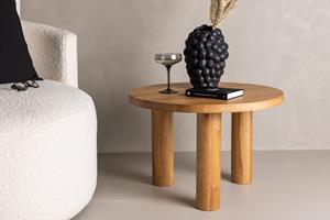 Nohr Ronde Salontafel Meghen Rubberhout, 60cm - Bruin