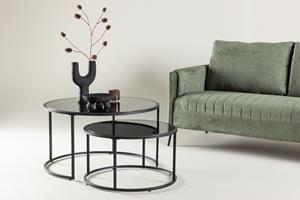 Nohr Ronde Salontafel Quan Set van 2 stuks - Zwart