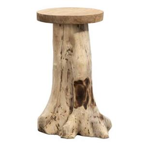 Leen Bakker Bijzettafel Borneo hoog - teak - 65xØ35 cm