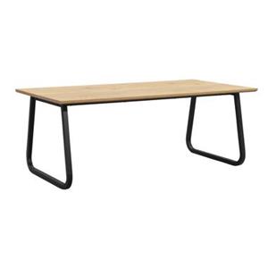Leen Bakker Eettafel Brigitte rechthoekig - Naturel/zwart - 220x100 cm