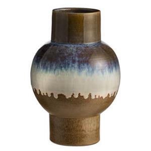 Leen Bakker Vaas Nara - blauw - keramiek - 32xØ21 cm