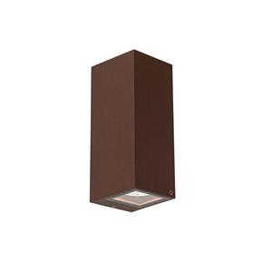 QAZQA Industriële wandlamp roestbruin 2-lichts AR70 IP54 - Baleno