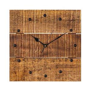 Sfeer voor jou SVJ Wandklok Vierkant - 30 x 30 x 3 cm - Hout - Bruin|Zwart