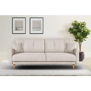 Home affaire 2-zitsbank Triplo met doorgestikte achterkant, incl. sierkussens, b/d/h: 165/100/89 cm