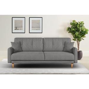 Home affaire 2-zitsbank Triplo met doorgestikte achterkant, incl. sierkussens, b/d/h: 165/100/89 cm
