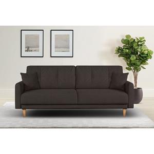 Home affaire 2-zitsbank Triplo met doorgestikte achterkant, incl. sierkussens, b/d/h: 165/100/89 cm