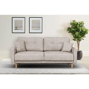 Home affaire 2-zitsbank Triplo met doorgestikte achterkant, incl. sierkussens, b/d/h: 165/100/89 cm