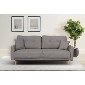 Home affaire 2-zitsbank Triplo met doorgestikte achterkant, incl. sierkussens, b/d/h: 165/100/89 cm
