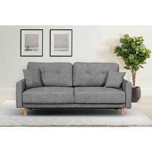 Home affaire 2-zitsbank Triplo met doorgestikte achterkant, incl. sierkussens, b/d/h: 165/100/89 cm