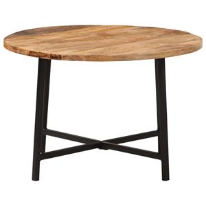 vidaXL Salontafel 54x54x35 cm massief mangohout en ijzer