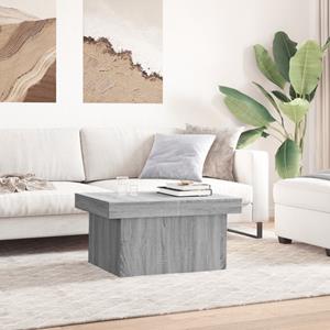 vidaXL Salontafel 80x55x40 cm bewerkt hout grijs sonoma eikenkleurig