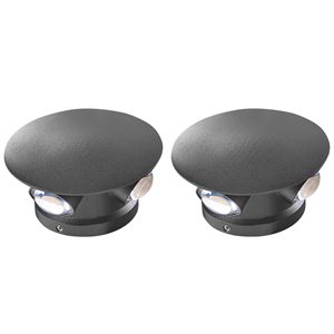 BELIANI Wandlamp LED set van 2 zwart MAURICE
