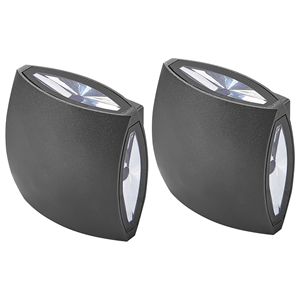 BELIANI Wandlamp LED set van 2 zwart RAMAPO