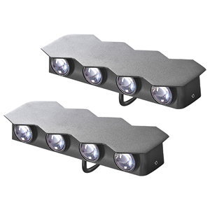 BELIANI Wandlamp LED set van 2 zwart WELDON