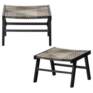 Woood Pom Hocker - Aluminium - Multicolor - Set van 2