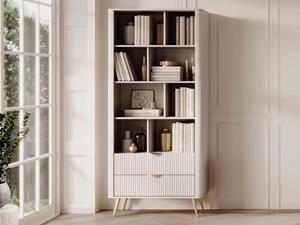 Mobistoxx Boekenkast LANOPI 2 lades beige