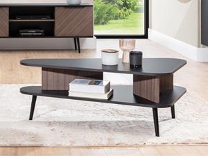 Mobistoxx Salontafel PIEMONTI 100 cm grafiet/walnoot
