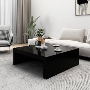 vidaXL Salontafel 100x100x35 cm spaanplaat zwart