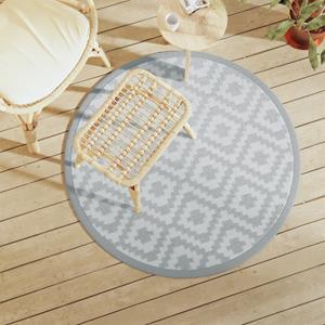 VidaXL BuitenkleedØ120 cm polypropeen grijs