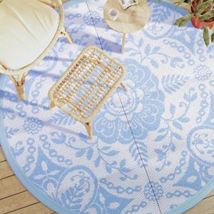 VidaXL BuitenkleedØ200 cm polypropeen babyblauw