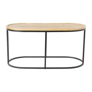 Xenos Bijzettafel Bamboe - MDF/metaal - 80X38X39 cm