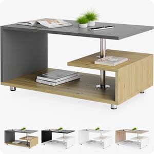 Casaria Salontafel Orlando Hout/Grijs 95x55x50cm
