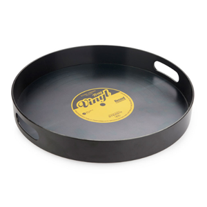 Balvi dienblad Vinyl zwart kunststof
