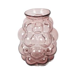Countryfield Bloemenvaas Bubblegum Medium - transparant glas - lichtroze - D16 x H21 cm - vaas -
