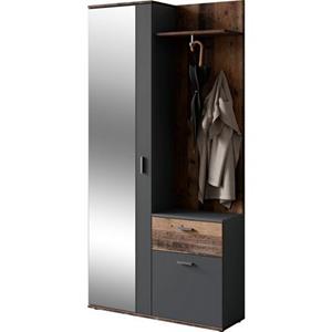 INOSIGN byLIVING Compact kapstokmeubel Jakob met grote spiegel en planchet, breedte 97 cm