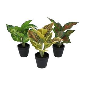 Kopu set 3 verschillende kunstplantjes 25 cm hoog