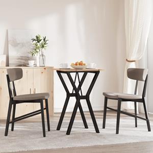 vidaXL Eettafel Y-frame 50x50x75 cm massief grenenhout en gietijzer