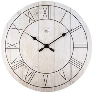 NeXtime nXt - Wandklok - 40 cm - Hout - Wit - 'Paul'